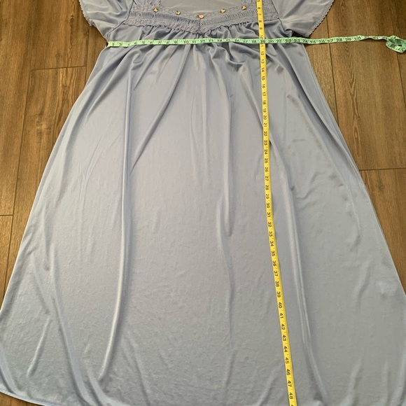 Blue Maxi Gown with Embellished Neckline - Picture 5 of 9